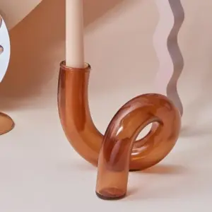 Homeko Glass Taper Candle Holder & Vase Collection