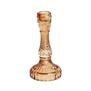 Homeko Glass Taper Candlestick Holders