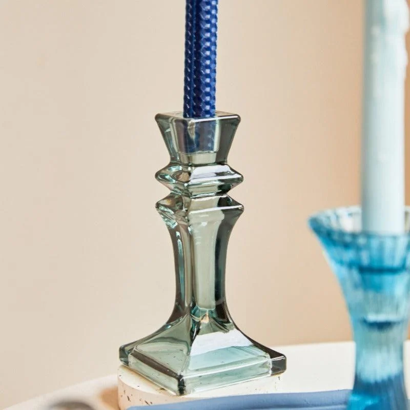 Homeko Glass Taper Candlestick Holders -