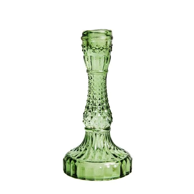 Homeko Glass Taper Candlestick Holders -