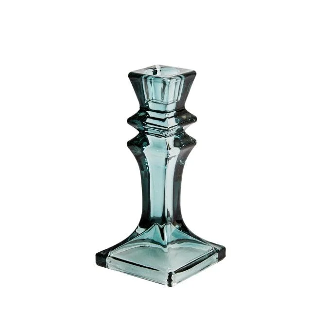 Homeko Glass Taper Candlestick Holders -