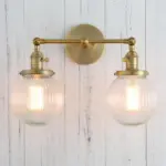 Homeko Glass Two Bulb Wall Sconce