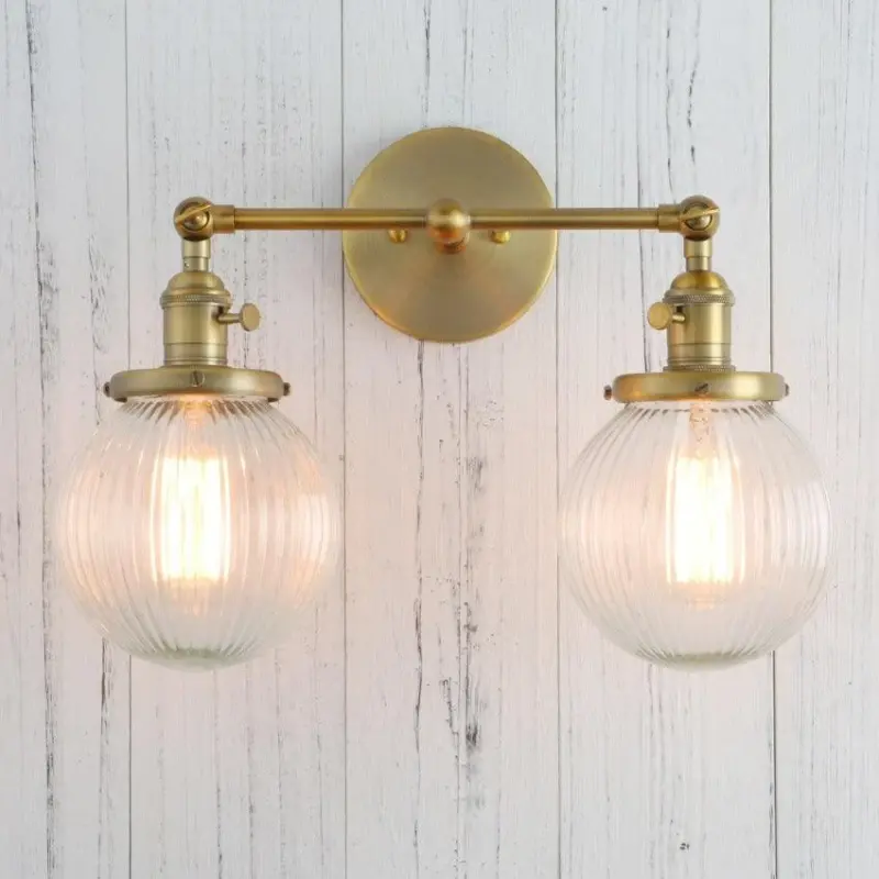 Homeko Glass Two Bulb Wall Sconce