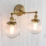 Homeko Glass Two Bulb Wall Sconce