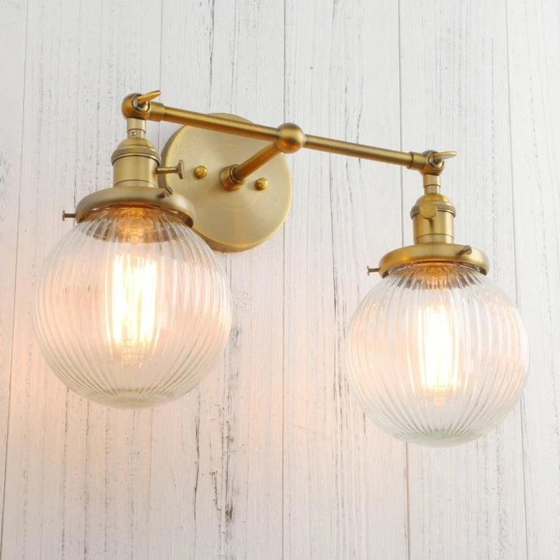 Homeko Glass Two-Bulb Wall Sconce -