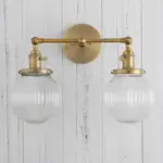 Homeko Glass Two Bulb Wall Sconce