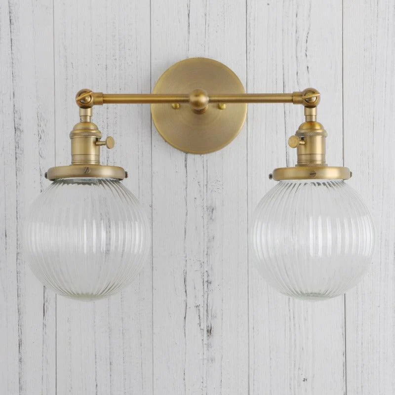 Homeko Glass Two-Bulb Wall Sconce -