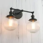 Homeko Glass Two Bulb Wall Sconce