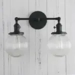 Homeko Glass Two Bulb Wall Sconce