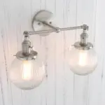 Homeko Glass Two Bulb Wall Sconce