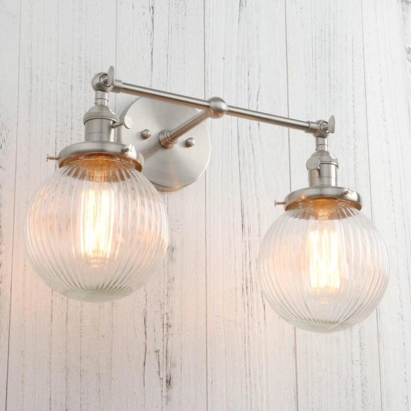 Homeko Glass Two-Bulb Wall Sconce -