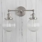 Homeko Glass Two Bulb Wall Sconce