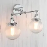 Homeko Glass Two Bulb Wall Sconce