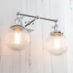 Homeko Glass Two Bulb Wall Sconce