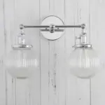 Homeko Glass Two Bulb Wall Sconce