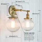Homeko Glass Two Bulb Wall Sconce