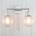 Homeko Glass Two Bulb Wall Sconce