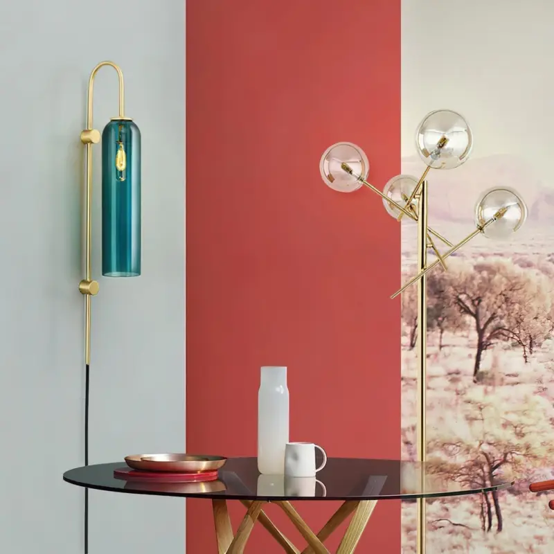 Homeko Glass Wall Lamp Hardwired