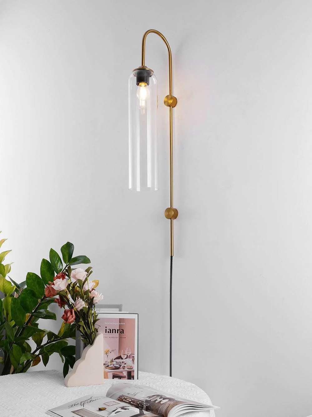 Homeko Glass Wall Lamp - Hardwired -