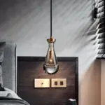 Homeko Glass Water Drop Shape Pendant Light
