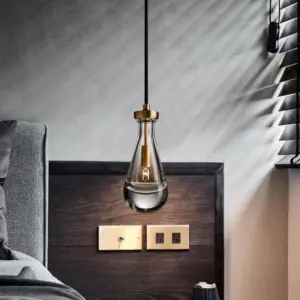 Homeko Glass Water Drop Shape Pendant Light