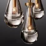 Homeko Glass Water Drop Shape Pendant Light