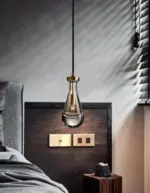 Homeko Glass Water Drop Shape Pendant Light