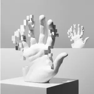 Homeko Glitch Hand Sculpture Table Decor - 