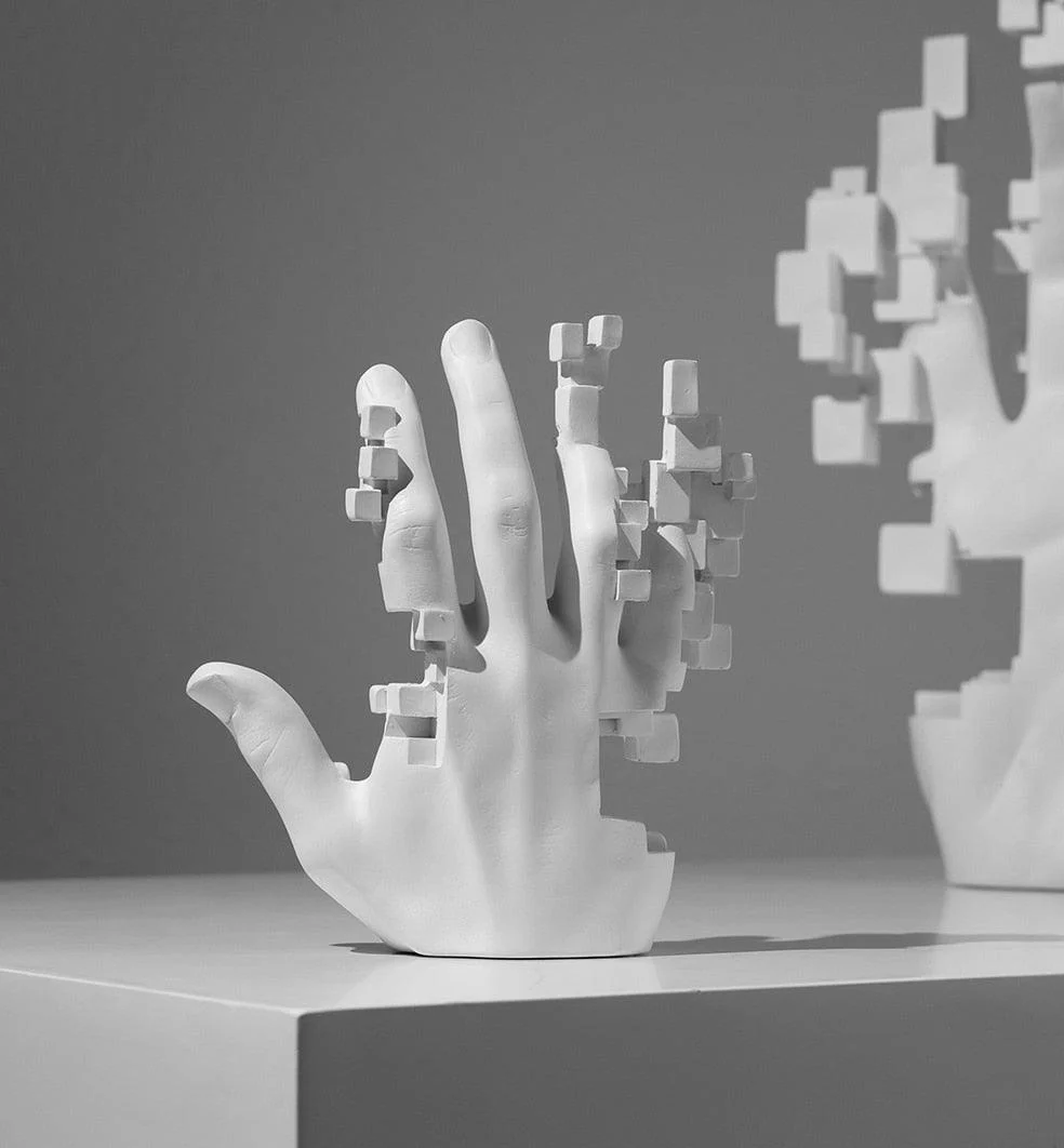 Homeko Glitch Hand Sculpture Table Decor -