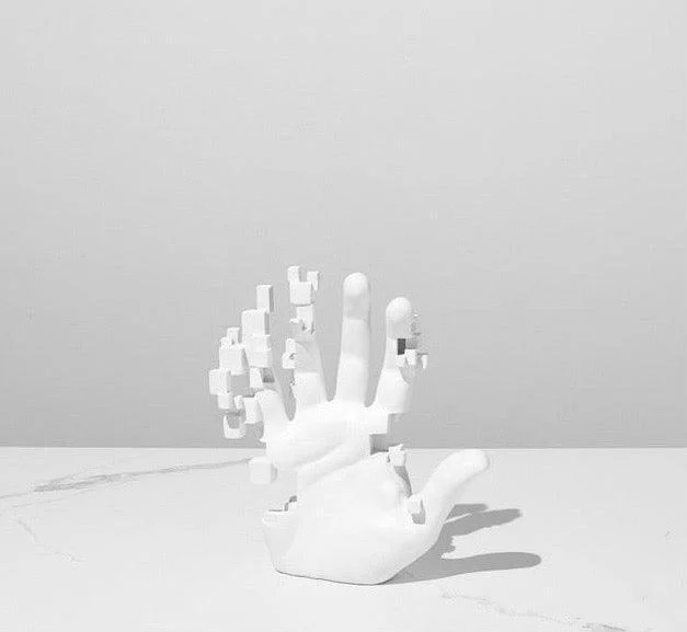 Homeko Glitch Hand Sculpture Table Decor -