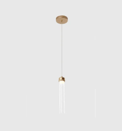 Homeko Gold Glass Tube Pendant Light -