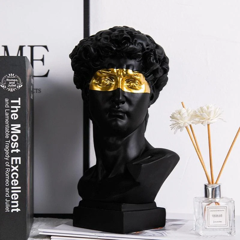 Homeko Gold Mask Greek Statue -