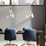 Homeko Gold Metal Limited Edison Glass Pendant Light