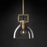 Homeko Gold Metal Limited Edison Glass Pendant Light