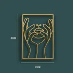 Homeko Gold Metal Wall Art