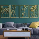 Homeko Gold Metal Wall Art