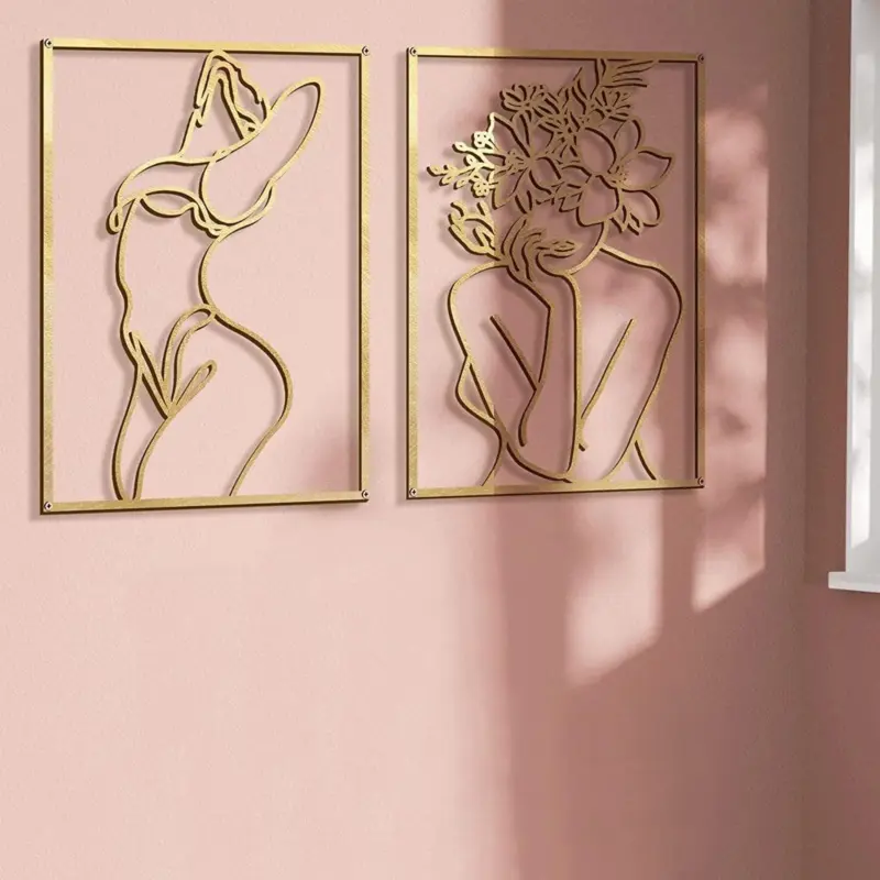 Homeko Gold Metal Wall Art
