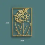 Homeko Gold Metal Wall Art