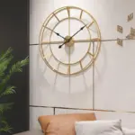 Homeko_Gold_Metal_Wall_Clock_Large_-_-4242996 Homeko Gold Metal Wall Clock Large