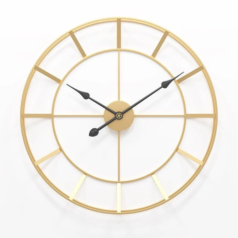 Homeko Gold Metal Wall Clock Large -