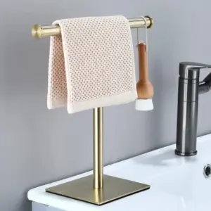 Homeko Gold Standing Bathroom Hand Towel Rack