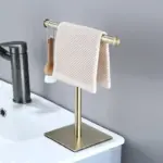 Homeko Gold Standing Bathroom Hand Towel Rack