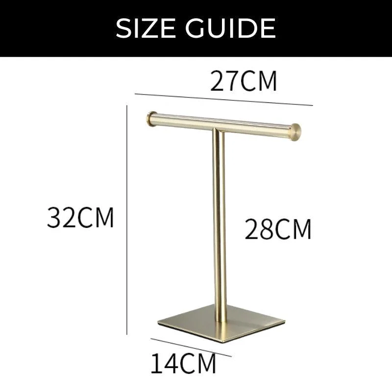 Homeko Gold Standing Bathroom Hand Towel Rack -