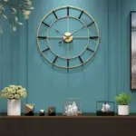 Homeko_Gold_and_Black_Metal_Wall_Clock_Large_-_-4242606 Homeko Gold and Black Metal Wall Clock Large