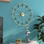 Homeko_Gold_and_Black_Metal_Wall_Clock_Large_-_-4242613 Homeko Gold and Black Metal Wall Clock Large