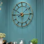 Homeko_Gold_and_Black_Metal_Wall_Clock_Large_-_-4242621 Homeko Gold and Black Metal Wall Clock Large