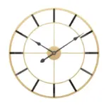 Homeko_Gold_and_Black_Metal_Wall_Clock_Large_-_-4242628 Homeko Gold and Black Metal Wall Clock Large