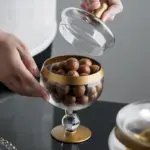 Homeko Gold and Crystal Apothecary Glass Storage Jars