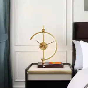 Homeko Golden Clock Table Lamp - Wireless Charger