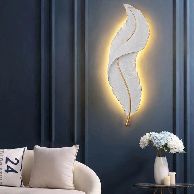 Homeko Golden Feather Wall Light -